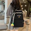 Backpack Nylon Waterproof Solid Color Women Korean Style Schoolbag Harajuku Girls Shoulder Bags Teenagers Student Book Backpacks