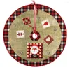 Christmas Decorations 2023 Tree Skirt Base Cover Mat Bright-colored Open Ended Decorative Fleece Santa Claus Xmas Large