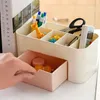 Boîtes de rangement Tiroir multifonctionnel Cosmetic Box Makeup Brush Finishing Momening Dowring Table Lipstick Shelf