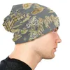 Basker vintage pagod trädgård tehus slouchy beanie trend vinter varma skallies mössor hattar grå och guld chinoiserie stickad motorhuv