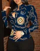 Blouses pour femmes Chemises Mode Femmes Printemps Revers À Manches Longues Bouton Cardigan Tops Vintage Plaid Imprimer Élégant Casual Sexy Slim Dames Blouse 230211