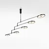 Lampadari Lampadario a led postmoderno Illuminazione Lampadario da cucina in ferro battuto nero Lampada a sospensione da cucina a soppalco Semplice Lampada a sospensione per interni El Hall