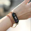 Watch Bands UTHAI S41 Mi Band 6 Stainless Steel Necklace Magnetic Metal Pendant 6/5/4/3 Bracelet