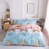 Bedding Sets 2023 Set Golden Duvet Cover Pastoral Flat Sheet Modern Bed Linen Colorful Pillowcase Side 3/4pcs