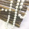 Ensemble de collier et boucles d'oreilles pour femmes, magnifique collier et boucles d'oreilles en coquillage de mer blanc de 12mm, perles de Bracelet, fabrication de bijoux, Design en pierre naturelle