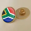 South African Flag Crystal Resin Drop Badge Brooch Flag Badges of All Countries in the World