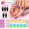 Nail Art Kits Pinselset Mehrere Designspitzen Zeichnen Schnitzen Dotting Pen Builder Flat Liner Acryl Gel Nagellack Maniküre