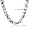 Chains 8mm Wide Men's Necklace 24inch Stianless Steel Silver Color Men Punk Cool Chain NecklaceChains