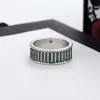 New Classic Designer Vintage Titanium Sterling Silver Rings Fashion Jewelry for Men and Women Couple Rings Birthday Gift