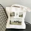 Einkaufstaschen 2023 Lustige vielseitige Cartoon bedruckte Canvas-Tasche Damen-Schultermode-Handtasche