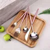 Set di stoviglie 24-30 pezzi/set Stoviglie Specchio Utensili da cucina in acciaio inossidabile Posate Piatti per il pranzo Cena completa Coltello Forchetta Cucchiai