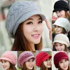 Berets Autumn Winter Women's Knitted Hat Solid Color Warm Baggy Beret Beanie Slouch Ski Cap Casual 20231