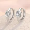 Hoop oorbellen S925 Sterling Silver 10mm Mini Round Zirkoon voor vrouwen Fashion Charm Wedding Gift Sieraden