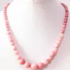Collier ras du cou en Rhodochrosite rose, perles rondes de 6 à 14mm, cadeaux de fête de mariage de haute qualité, chaîne tour de cou, bijoux 18 pouces B617