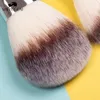 Oogschaduw make -up kat cosmetische borstel kleurrijke handgreep