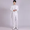 Men's Suits 2Pcs Grey Man Blazer Trousers Notched Lapel Men Slim Fit Costume Wedding Dress Groom Tuxedos Prom Male Suit Coat Pants Tie