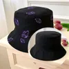 Berets 1 Pcs Butterfly Double Sided Embroidery Autumn Winter Bucket Hat Foldable Sun Cap Hip Hop Fishing Outdoor Women Gift