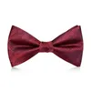 Bow Ties 2023 Brand Fashion Men's Double Fabric Red Blue Striped Bowtie Banquet Wedding Party Butterfly Tie With Gift Box