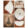 Dekoracje świąteczne domowe dekoracja na zewnątrz biała pluszowa spódnica drzew