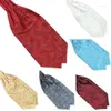 Bow Ties 2023High 품질의 Ascot Tie Cravat 남자 목 새틴 자기 결혼식