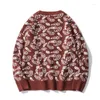 Men's Sweaters Cashew Flowers Sweater Pullover Harajuku Oversized Pullovers Men Women Paisley Print Knitting Autumn And Winter