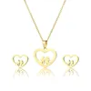 Pendant Necklaces Small Stainless Steel Family Love Heart Boy Girl Baby Child Chain Necklace Set Women Mother Wedding Gift Jewelry