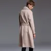 Men's Wool & Blends Classic Long Style Mens Coat Autumn Winter Luxury Cashmere Solid Color Jackets And Coats Size 5XL 6XL Man Trench