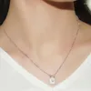 Colares pendentes TKJ S925 Colar de prata esterlina Chain de clavícula em forma de coração feminina Chain de jóias simples hipoalergênicas