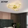 Plafondlichten Noordse LED -lampje voor slaapkamer woonkamer lamp corridor lampen oppervlaktebevestiging huis binnen verlichting goud