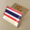 Bandeira tailandesa cola de cristal Drop Bloach Broche Broche Broche de todos os pa￭ses do mundo