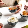 Kommen 5 stks Japans patroon high-end geschenkdoos kom huishouden rijst keramisch hoogwaarde servies set 4,5 inch klein