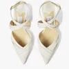 Summer Luxury Women Designer Basil Shoes Sandaler White Styles High Heels Leather Pumps Rubber Wedding Party Dress Ladies Storlek 35-43