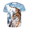 Мужские футболки Summer Fashion Animal Tiger 3D-принте