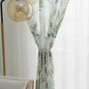 Cortina cortina floral cortinas para a sala de estar com papel de tule estampada em tecido de cozinha em casa de tecido