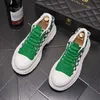 Scarpe causali con fondo spesso a scacchiera di design per uomo Mocassini punk rock Sneakers sportive da passeggio D2A9