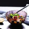 Miski szklane owoce miski Domowy deser ryż owsiany japońskie codzienne zastawa stołowa restauracja