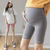 Mutterschaftsboden dünne schwangere Frau Yogahosen hohe Taille Bauch aktive Leggings gestreckte knielange Bauchhosen Sport Shorts