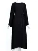 Odzież etniczna jesień eleganckie kobiety sukienka muzułmańska Abaya Kaftans Casual sukienki marokańskie kobieta dubaj turcja Islam długa szata Femme Vestidos