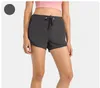 Ll596 shorts de ioga feminina roupas de alta cintura alta fiess use meninas curtas que executa calças elásticas para evitar o mau funcionamento do guarda -roupa