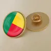 Benin National Flag Crystal Harts Drop Badge Brosch Flag Badges of ALLA l￤nder i v￤rlden