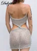 Abiti casual Dulzura Abiti estivi sexy Y2K Scava fuori senza maniche Backless Bodycon Mini abiti per le donne 2022 Abiti Club Party Compleanno T230210