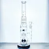 Doppelschichtige Fancy-Matrix-Bong-Glas-Wasserpfeife-Rauchpfeife, 5 Percs 18,8-mm-Gelenk (GB-326)