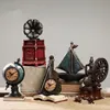 Dekorative Figuren, verschiedene Stile, Kunstharz, Anker, Ruder, Zahnrad, Segelboot, kreativ, Europa, Mittelmeer, Heimdekoration, Miniaturen, Geschenkobjekte