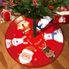 Christmas Decorations Tree Skirt Creative Elk Santa Claus Exquisite Printing Bottom Decoration Product