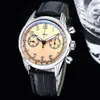 Luxury 5172 Mens Watch ETA7750 Automatic Chronograph Stainless Steel Rose gilt Opaline Dial Watches Sapphire Crystal Water Resistance Calf Skin Leather Strap