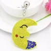 Keychains Fashion Jewelry Cute Women Key Chain Cover Rhinestone Inlaid Leather Tree Cap Gift Four Colors Wholesale