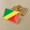 Bandiera della Repubblica del Congo Distintivo in resina di cristallo Spilla Distintivi delle bandiere di tutti i paesi del mondo