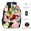 Backpack os sete pecados capitais Nanatsu No Taizai USB Charge School Bags Students