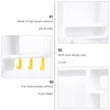 Boîtes de rangement mur maquillage organisateur étagère salle de bain montage support de douche étui présentoir panier boîte crochets support sèche-cheveux outil