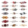 Accessoires pour cheveux 3pcs Born Infant Baby Girls Floral Headbands Set Fleur Artificielle Feuilles Couronne Bande Élastique Toddler Headwrap Props